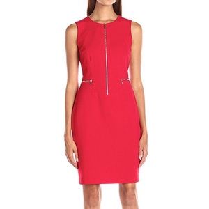 Calvin Klein Red Dress with zipper